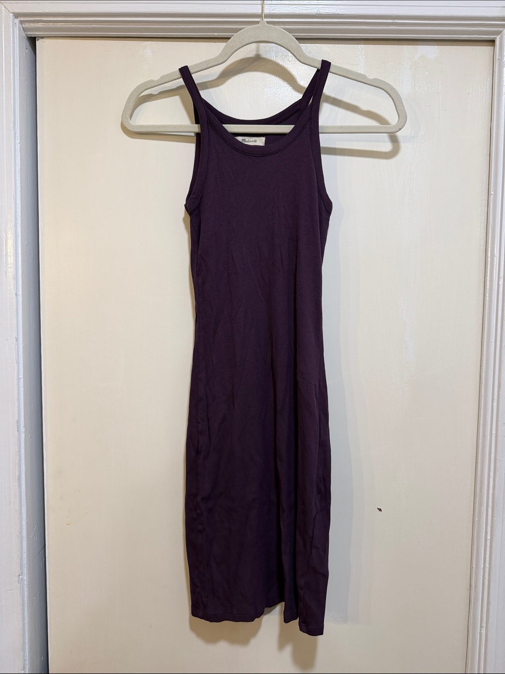 Madewell Plum Sleeveless Midi Tank Dress